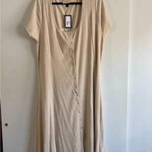 NWT Universal Thread Beige Midi flare Dress